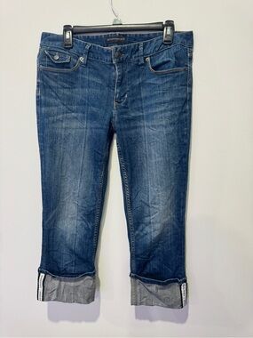 Banana Republic Ankle Cuffed Dark Wash Jeans